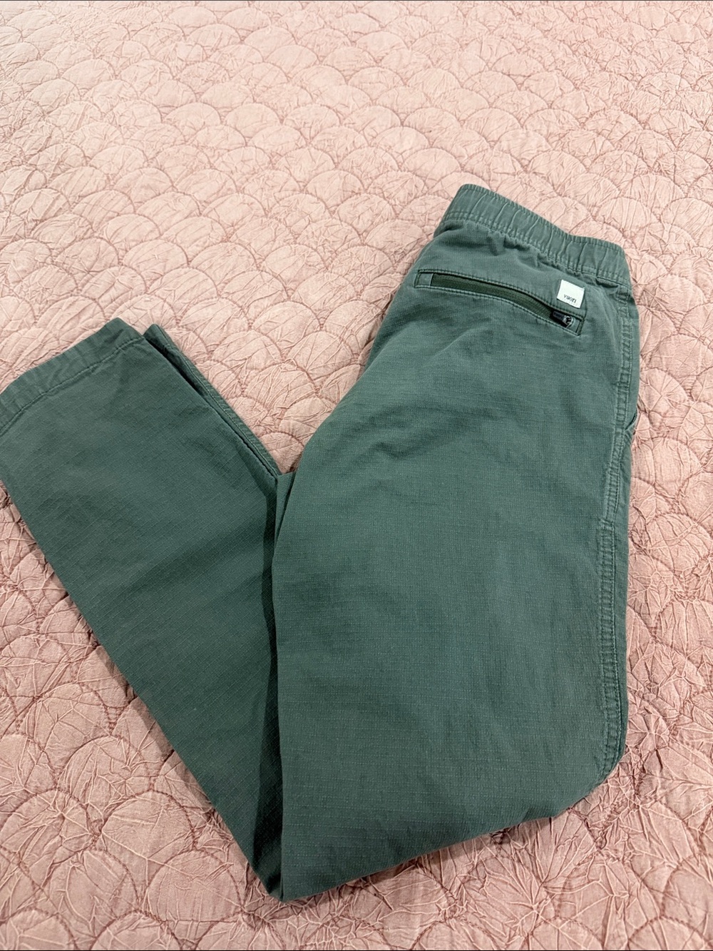 Vuori Olive Green Women's Elastic-Waist Trousers